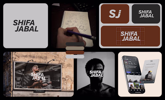 
Shifa Jabal brand identity focused