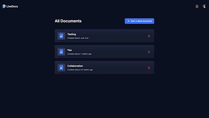 LiveDocs - Real Time Documentation App
