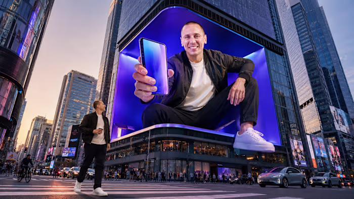 3D Anamorphic Billboard AI Advertising