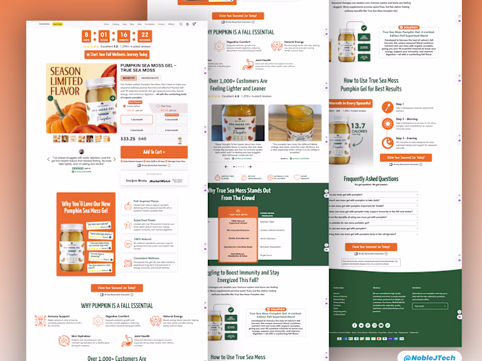 Pumpkin Gel Superfood Product page