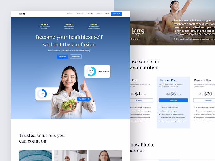 Fitbite - SaaS Landing Page
