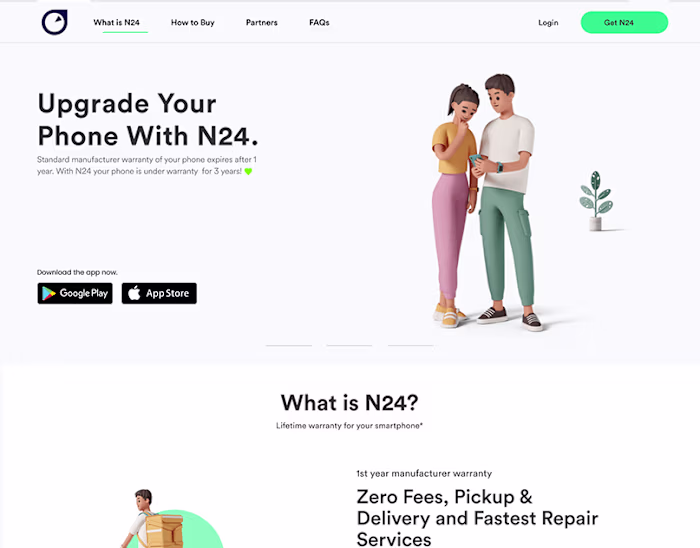 Minimal Landing Page for fintech