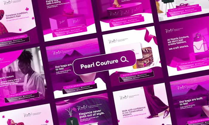 Social Media Flyer Design for Pearl Couture