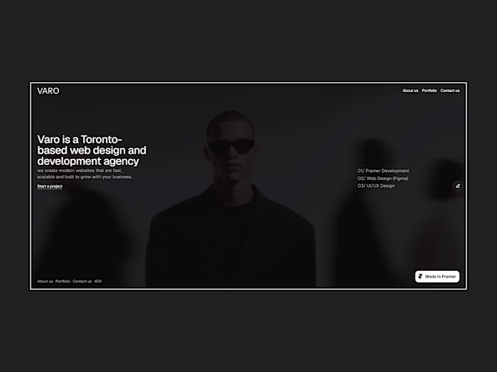 Website design for creative/web design agency