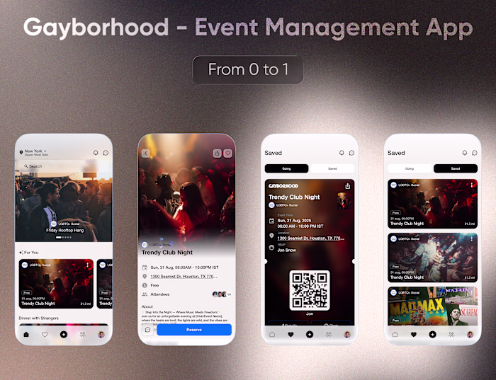 Gayborhood - Event Creation and Management App
