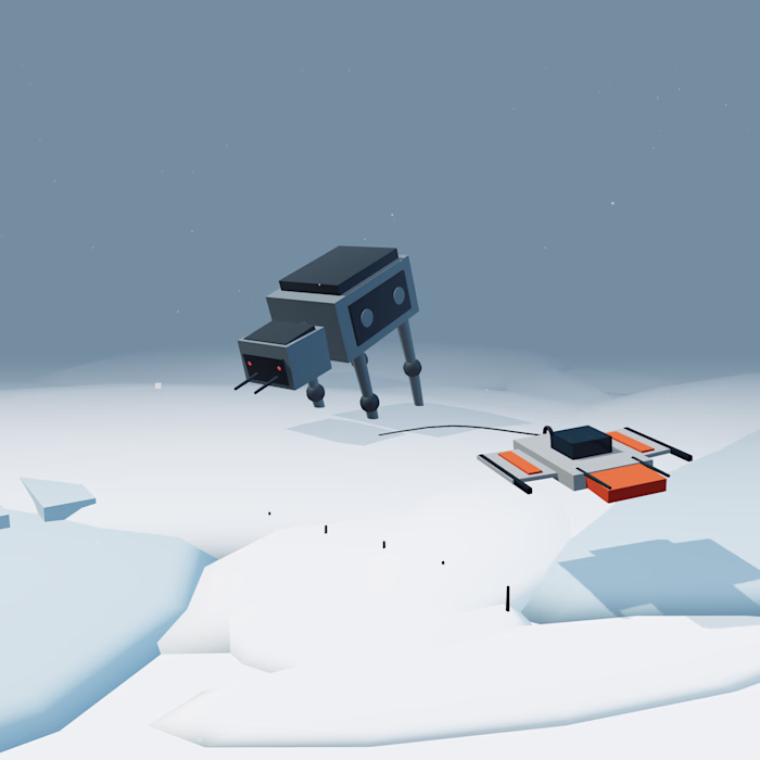 AI-Assisted Procedural Snowfield Sequence