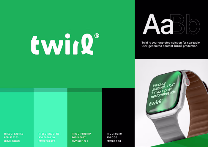 Twirl UGC Platform Branding Design