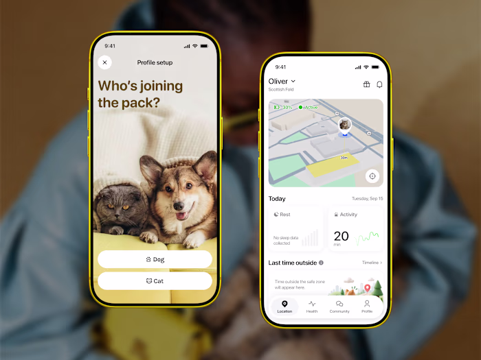 Pet tracking app designed to