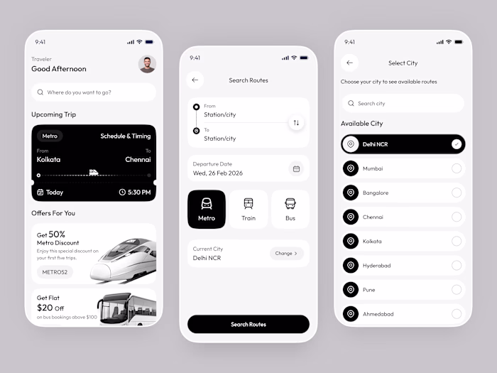 Ticket Booking Mobile App UI

Hello,