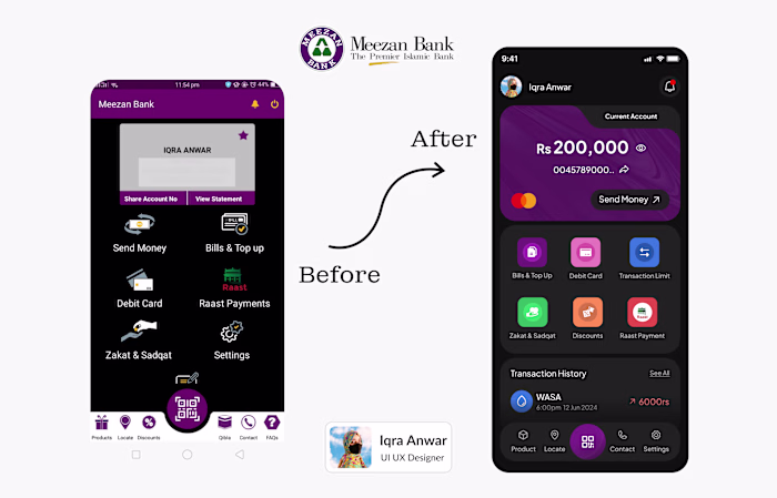 Before Vs After - Local Banking App Redesign