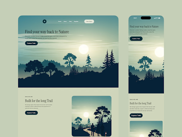 Refined Wilderness Landing Page Design