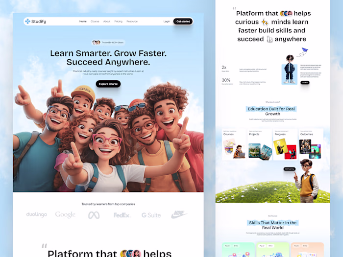 Education Platform UI Design by Juice Lab