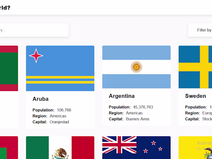 Countries API with ReactJS