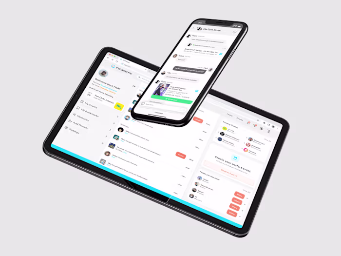 Mobile app design for an
