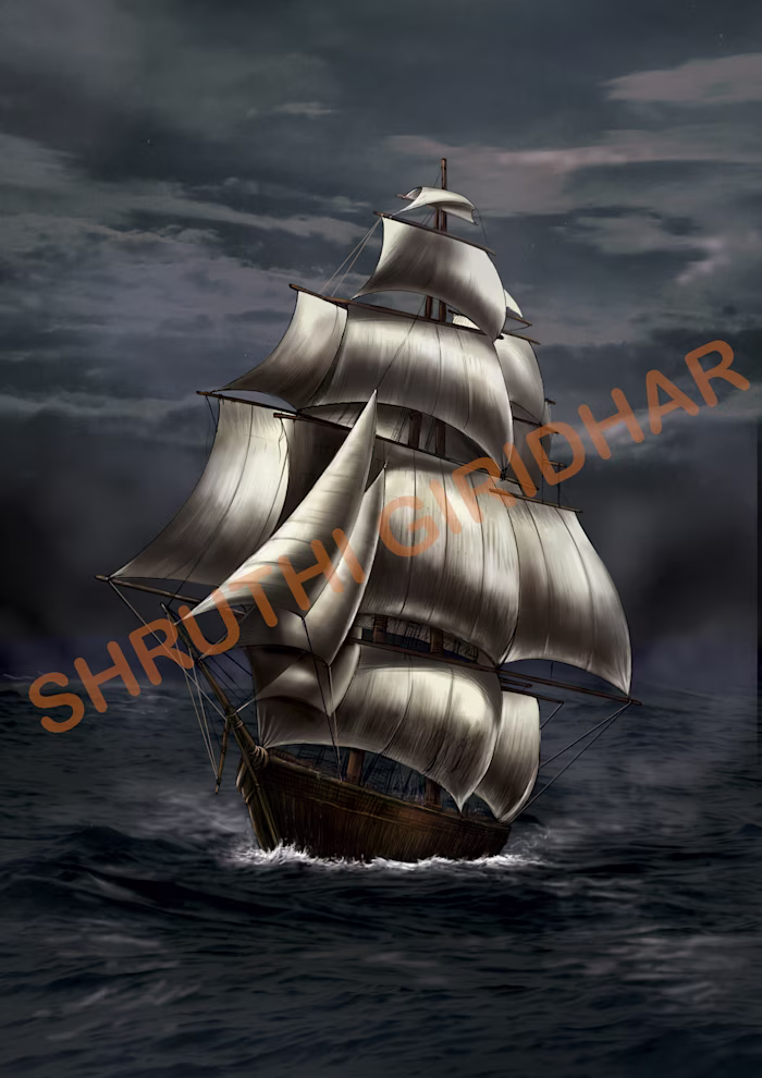 Fantasy Ship Illustration: Perfect for Novels & Game Art
