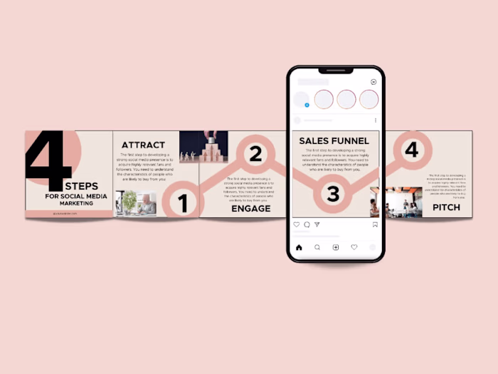 Design creative Instagram carousel and social media posts
