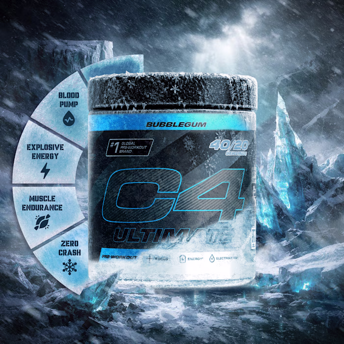C4 Pre-Workout — Frozen Theme Visualization