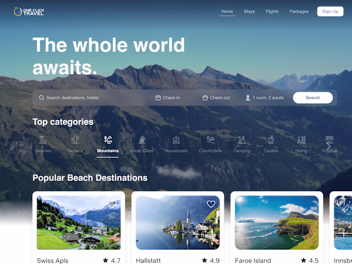 Travelling Responsive UI/UX & Website Design 🌍✨