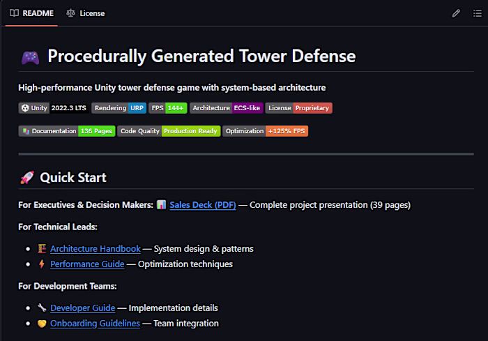 In the December 2025 - wrapped up this Unity Tower Defense o...