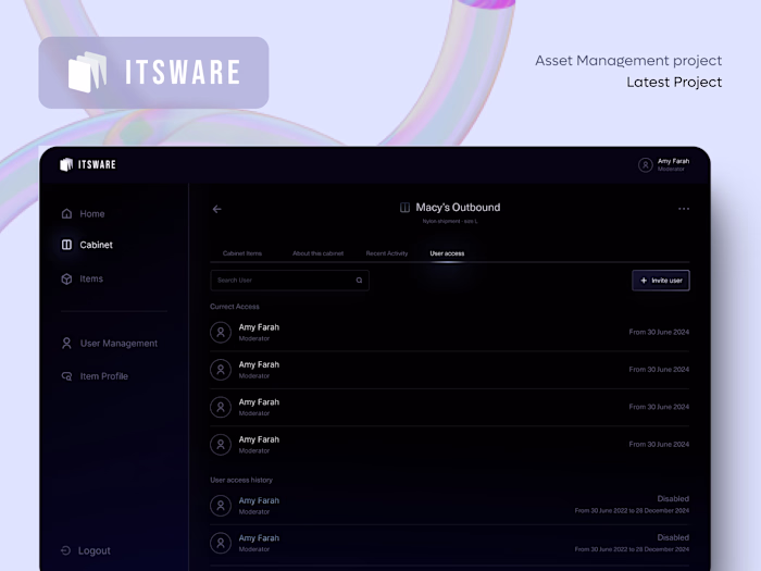 Asset Management with Itsware | Mobile App, Webapp & Cabinet App
