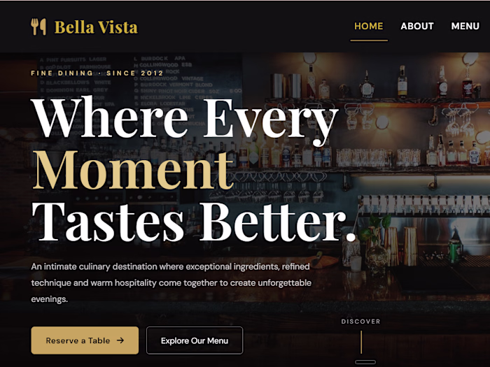 Bella Vista | Luxury Dining Experience