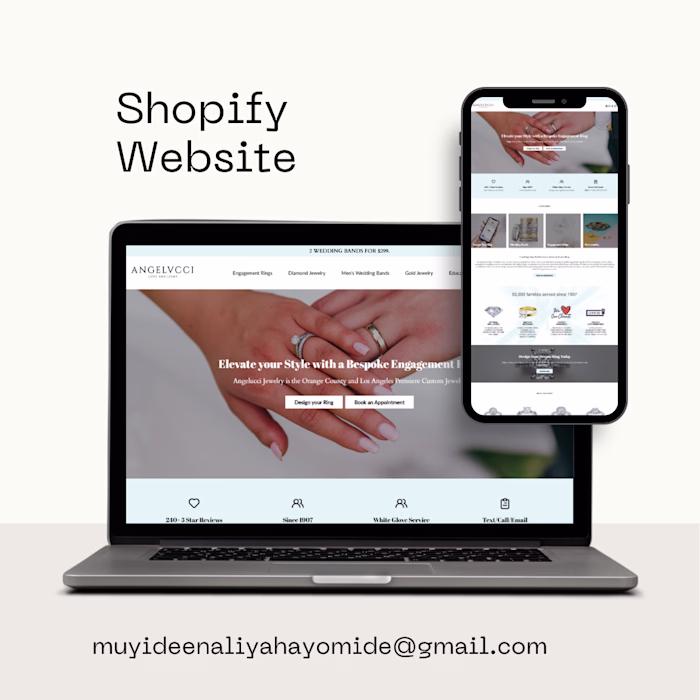 Bespoke Engagement Ring & Fine Jewelry Website Design
