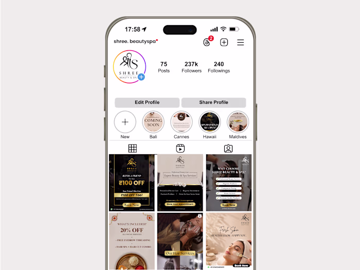 Created a cohesive Instagram presence