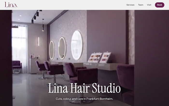 Lina Hair Studio — Website Concept