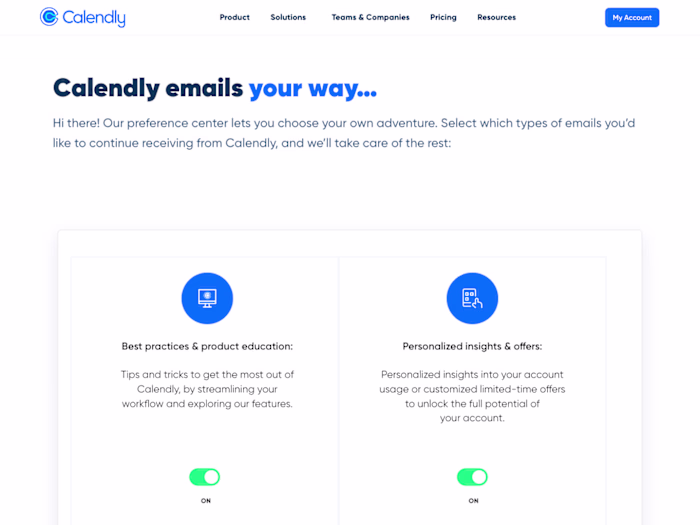 Calendly Preference Center (Marketo + Braze)