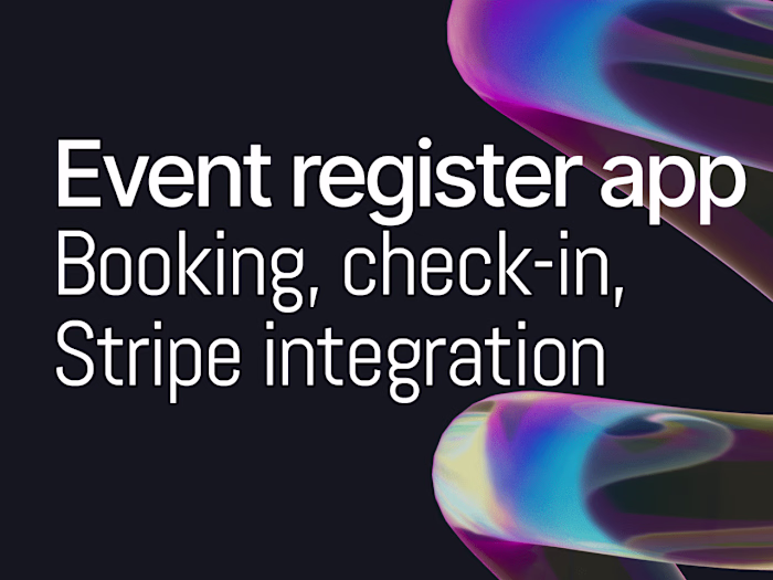 Event register app for racing event