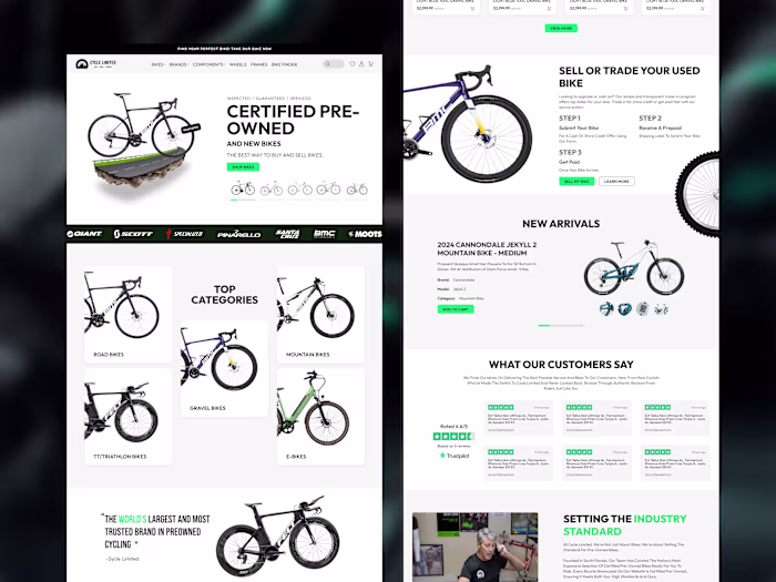 Cycle Limited E-commerce Website Design