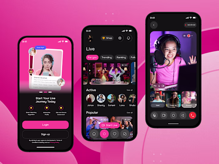 AI Video Chat Mobile App Design