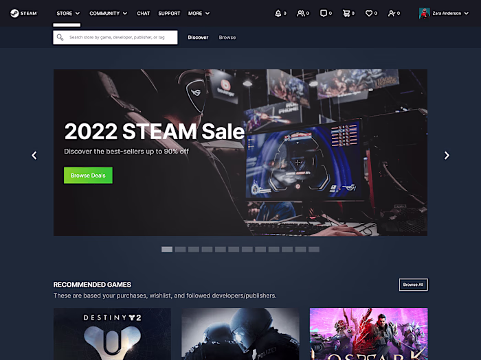 STEAM Store: Homepage Redesign