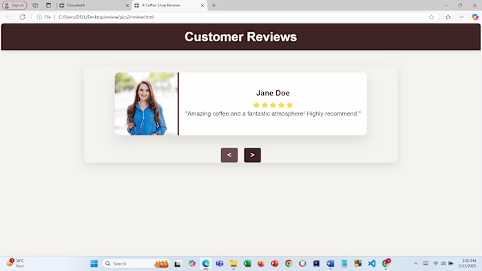 sample review page