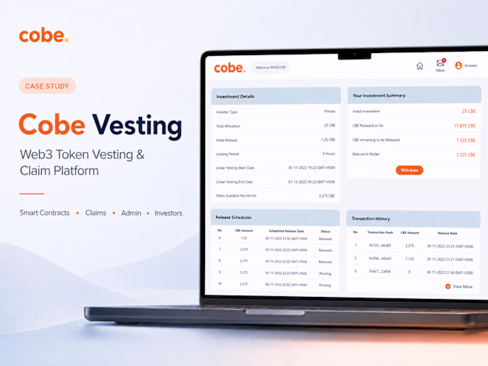 Cobe Vesting — Web3 Token Vesting & Claim Platform