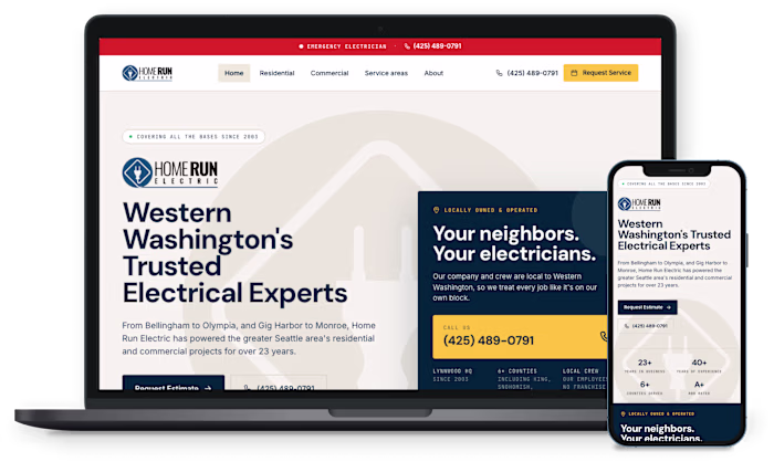 Home Run Electric Website & AI Visibility Launch