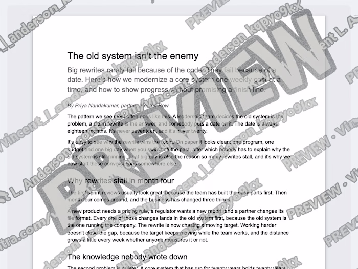 The old system isn't the enemy: a B2B insights article