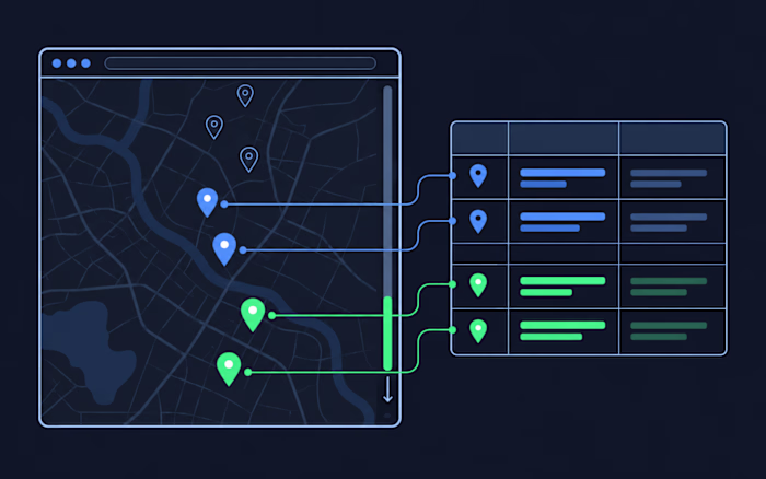 Map Data Scraper for Lazy-Loaded, JavaScript-Rendered Pages