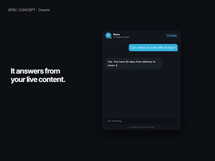 Cosmic: launch film (spec concept)