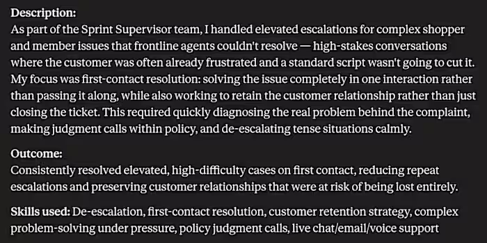 Project title: Escalation Resolution &