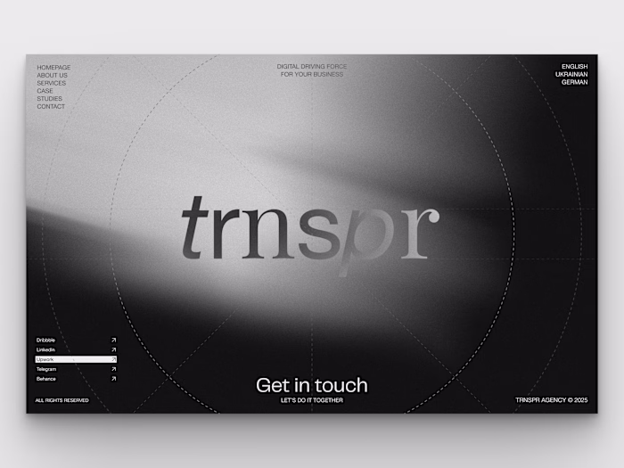 Footer Section UI Design for Design Agency