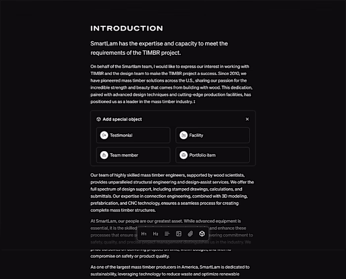 Designing an MVP Web Platform for Timber Proposals