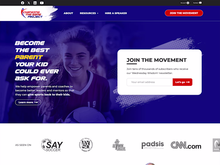 Changing the Game Web Design