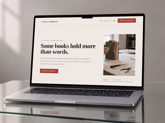 Fold & Thread — Kajabi Craft Studio & Portfolio Website