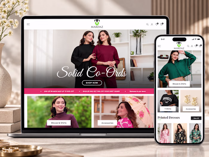 Mardāz Fashion E-commerce Website Development