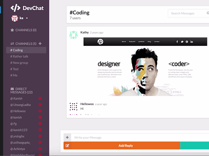 Business Chat Application 