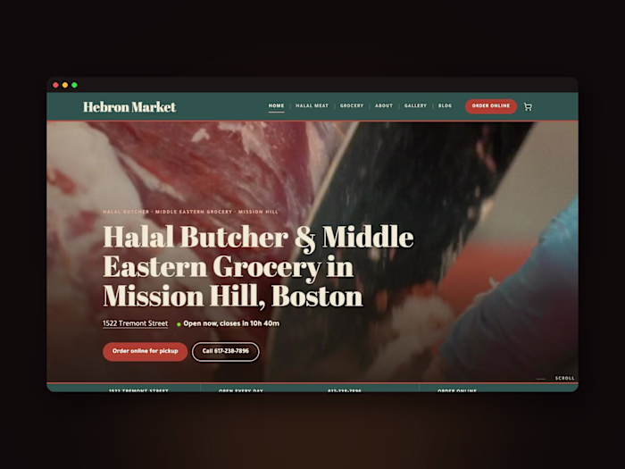 Hebron Market, a halal butcher