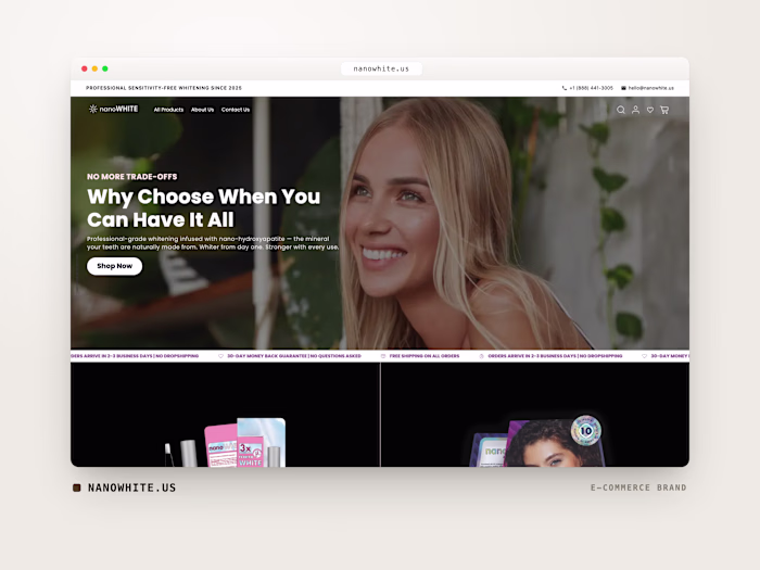 nanoWHITE — E-commerce Brand