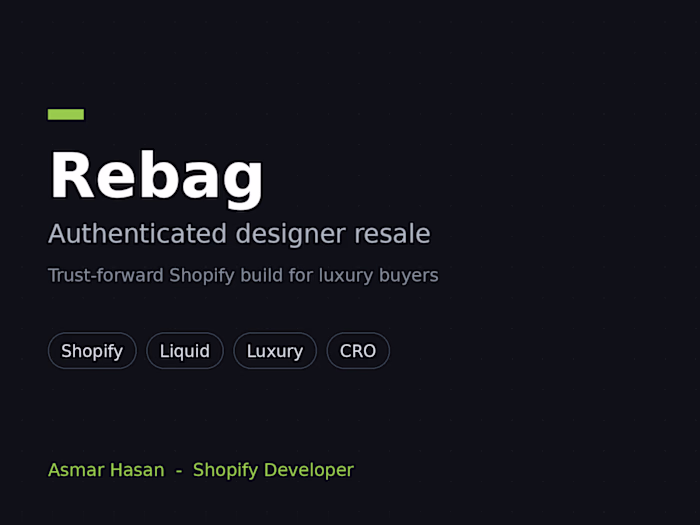 Rebag - Authenticated Designer Resale Shopify Store