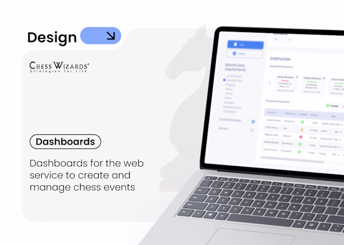 Dashboard UI Design for Event Management Web App